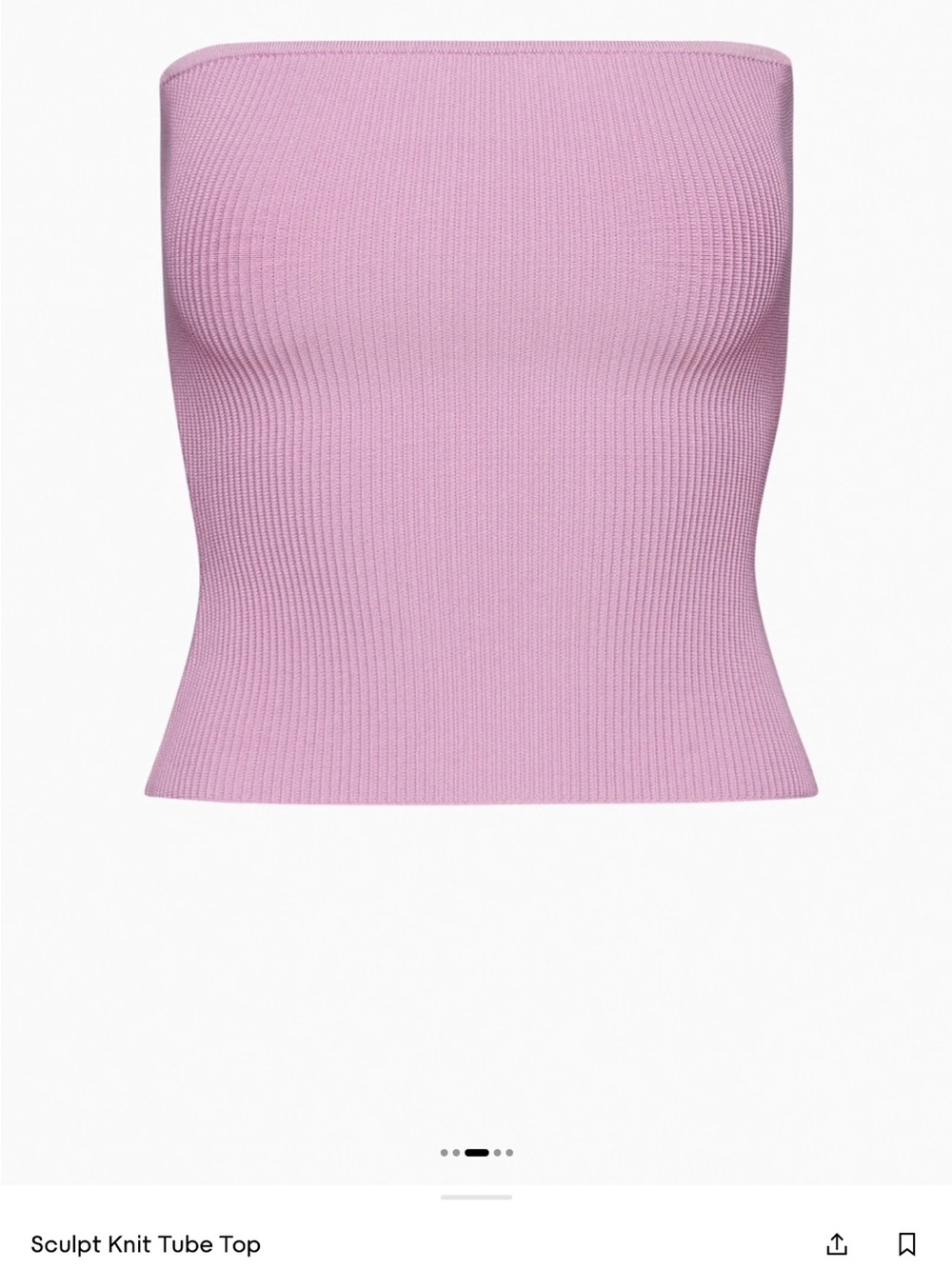 Aritzia Babaton Pink Sculpt Knit Tube Top